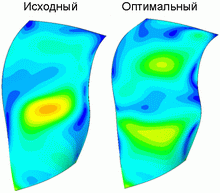 Оптимизация геометрии лопаток двигателя